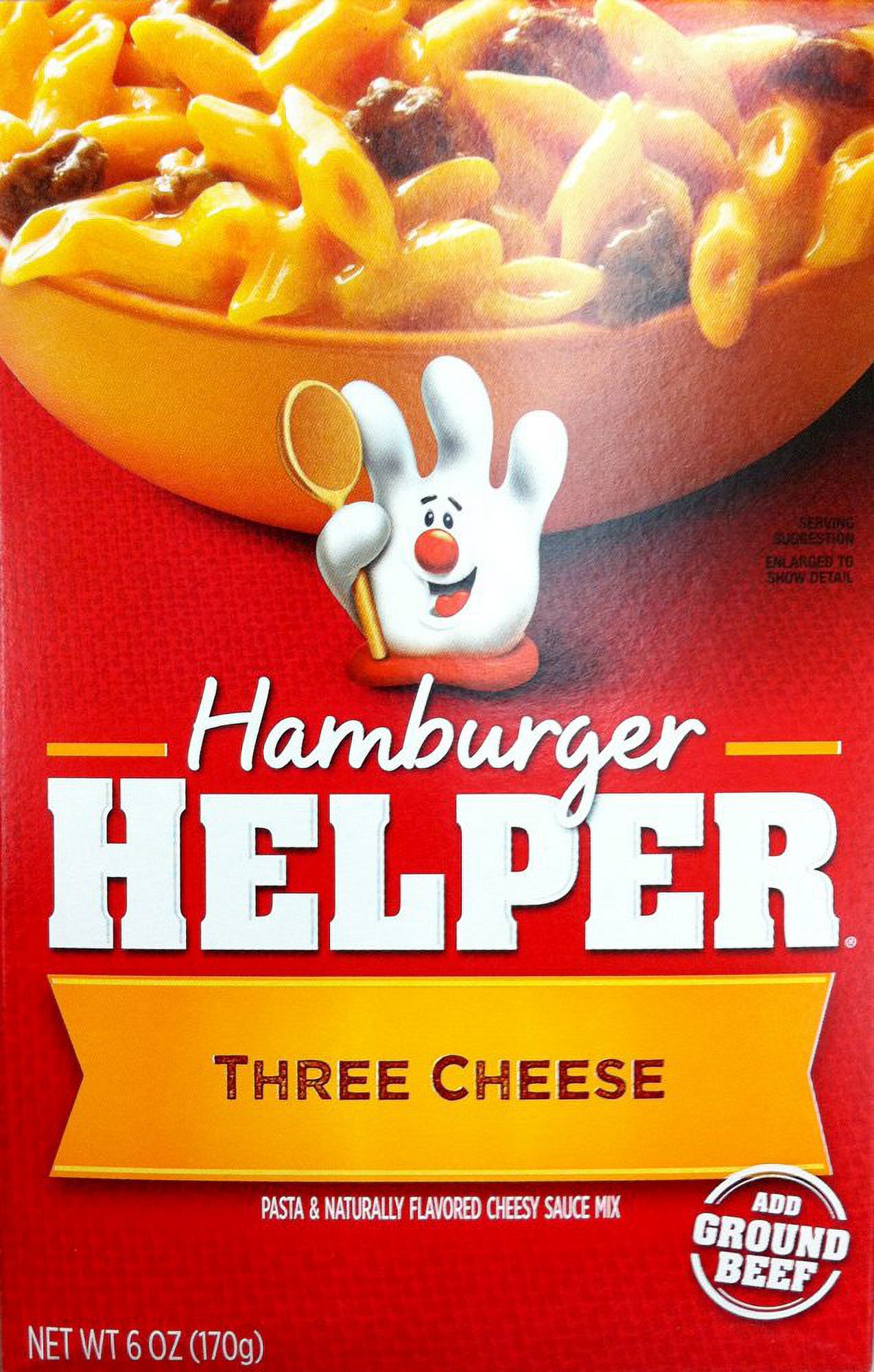 Betty Crocker THREE CHEESE Hamburger Helper 6oz (10 Pack)