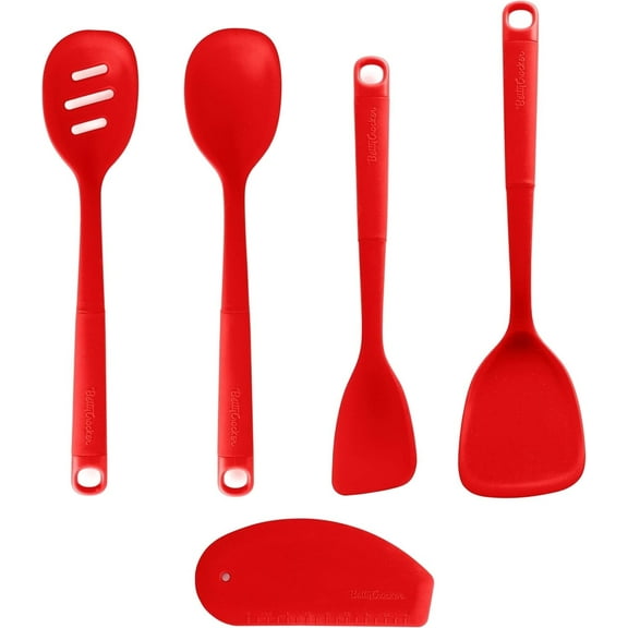Betty Crocker 5-Piece Baking/Cooking Utensil Set, Dishwasher Safe, Silicone