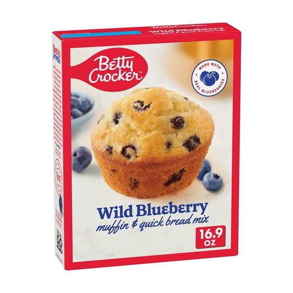 Betty Crocker Wild Blueberry Muffin and Quick Bread Mix 16.9 oz (Pack of 3)