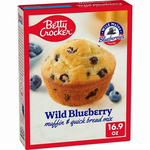 Betty Crocker Wild Blueberry Muffin and Quick Bread Mix 16.9 oz (Pack of 4)