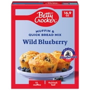 Betty Crocker Wild Blueberry Muffin Mix, With Wild Maine Blueberries, 1 Box, 16.9 oz
