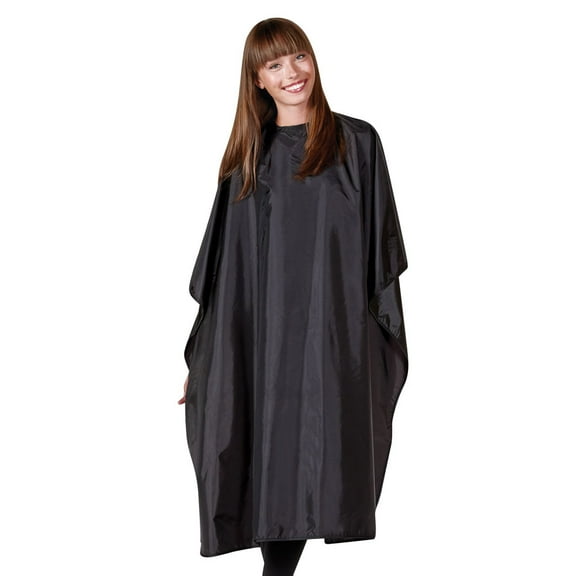 Betty Dain 45" x 60" Nylon All Purpose Chemical Resistant Hairdressing Cape, BLACK, BD-959S-BLK