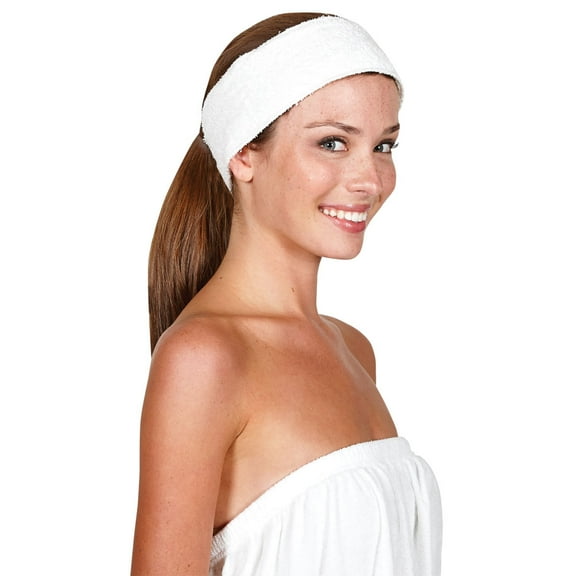 Betty Dain Creations Cotton Terry Cloth Headband, WHITE, 100-WHT