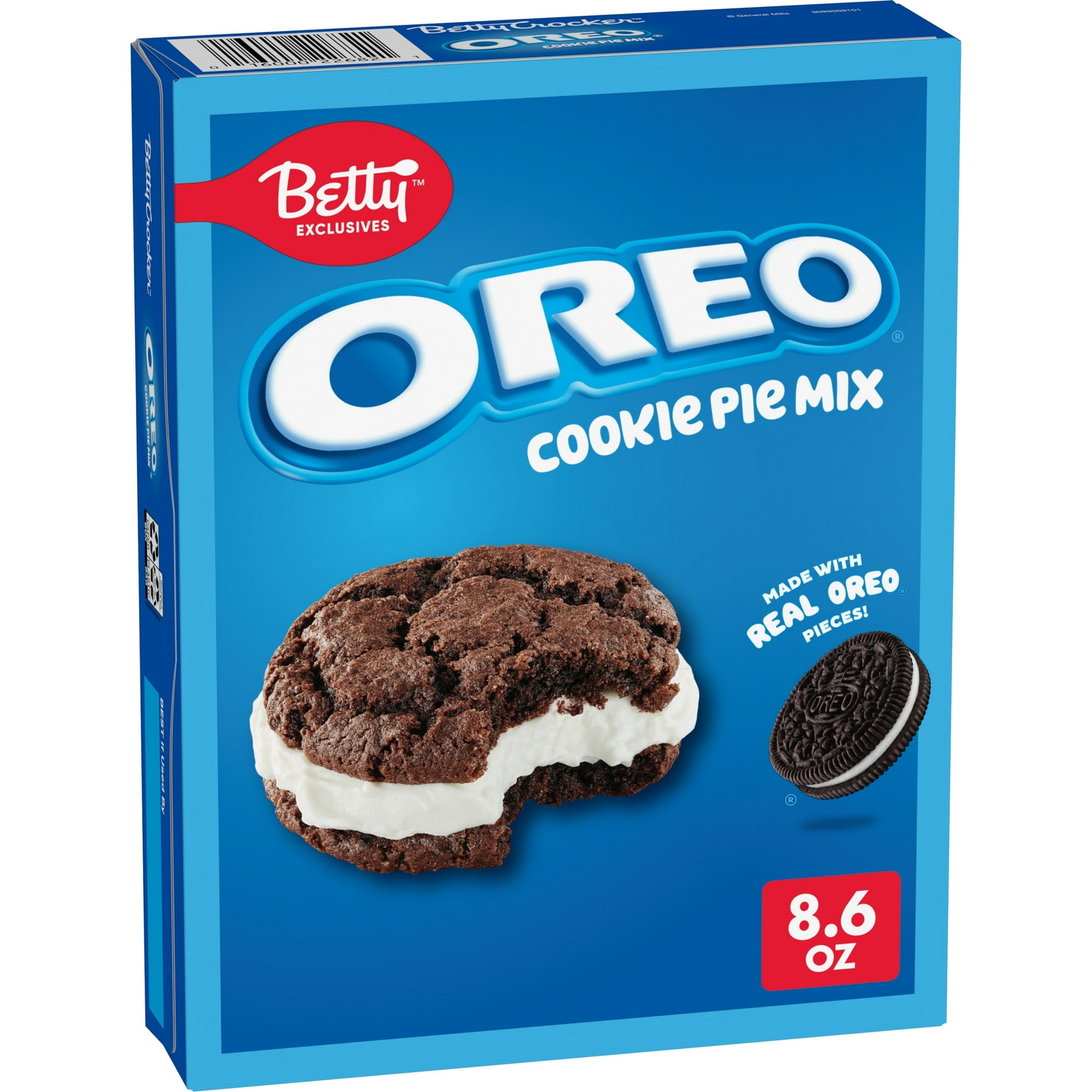 Betty Exclusives OREO Cookie Pie Mix, Baking Mix Made with Real OREO Cookie Pieces, 8.6 oz- Pack of 3