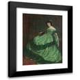 thumbnail image 1 of Betty Heldrich 19x24 Black Modern Framed Museum Art Print Titled - Lady in a Green Dress, 1 of 5
