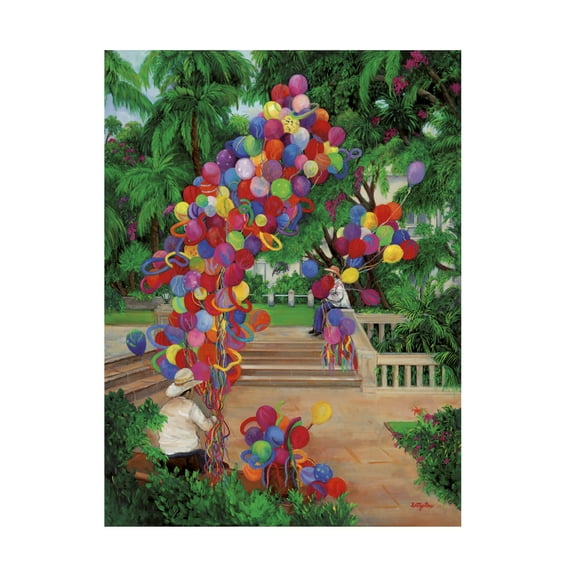 Betty Lou 'Balloon Men' Canvas Art