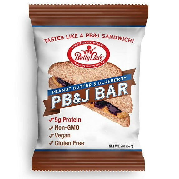 Betty Lou's - Peanut Butter & Blueberry Snack Bar ,2oz