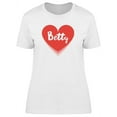 thumbnail image 1 of Betty On Red Heart T-Shirt Women -Image by Shutterstock, Female Small, 1 of 2