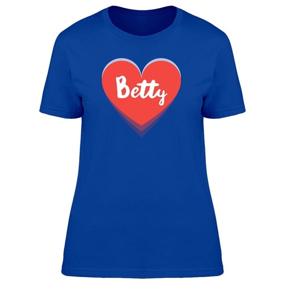 Betty On Red Heart Tee Women's -Image by Shutterstock