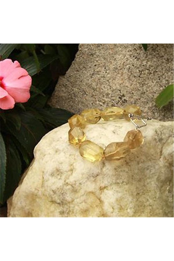 8in. Nugget Lemon Quartz Bracelet