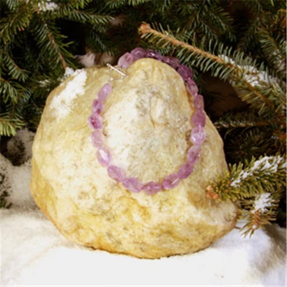 Betty Rocks Betty Rocks Handmade 16in. Amethyst Necklace - Purple - 18 x 12mm