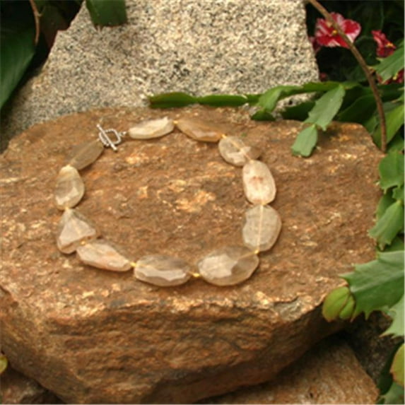 Betty Rocks Faceted Rutilated Quartz Necklace 16in.