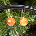 thumbnail image 1 of Betty Rocks  Long Drop Oval 20mm Round Carnelian Earrings - Red One Size, 1 of 1