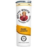 Betty White Hard Seltzer , 7 Colors, Flipping the , The Golden Girls, Betty White Fan Gift, Stainless Steel Insulated with Lid and Straw - 20 Ounces (Orange)