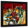 thumbnail image 1 of Betty Wittwe 26x26 Black Modern Wood Framed Wall Art Titled - Les clowns musiciens, 1 of 6