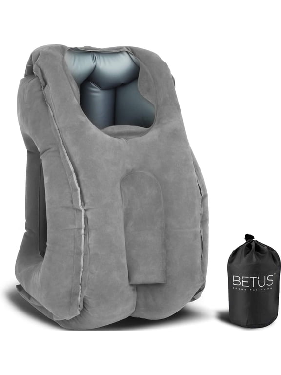 Comfort Inflatable Travel Pillow for Airplane - Neck Head Rest Pillow