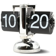 Betus Flip Desk Clock - Mechanical Retro Style -Digital Display Battery Powered - Home & Office D cor