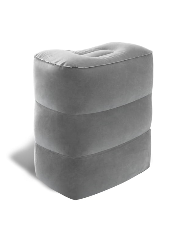 Inflatable Travel Foot Rest Pillow - Leg Rest Stool for Long Flight Trip