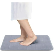 Betus Luxury Memory Foam Bath Mat - Velvet Comfort Bathroom Rug - 17x24 Gray
