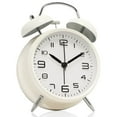 thumbnail image 1 of Betus Non-Ticking Twin Bell Alarm Clock - Metal Frame 3D Dial with Backlight Function - Desk Table Clock, 1 of 7