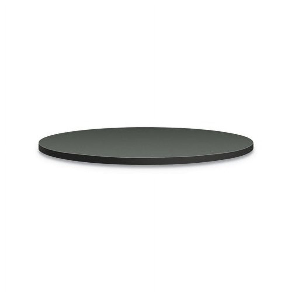 30" Steel Mesh Round Cafe Tabletop with Harvest Edge Band