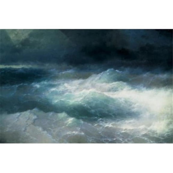 Between The Waves 1898 Ivan Aivazovsky - 1817-1900 & Russian Painting Aivazovsky Art Museum Feodosiya Russia Poster Print - 24 x 36 - Large
