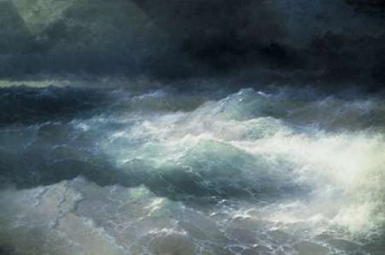 Between The Waves Canvas Art - Ivan Konstantinovich Aivasowsky (24 x 36)