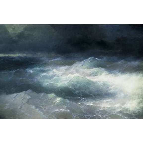 Between The Waves Canvas Art - Ivan Konstantinovich Aivasowsky (24 x 36)