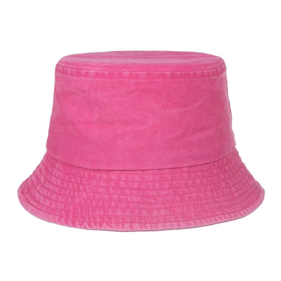 Beugl Bucket Hat, Women Men Sunscreen Sun Protection Going out Solid Color Bucket Hat Basin Cap Bucket Hat Beach Hat, Sun Hats for Women Hot Pink One size