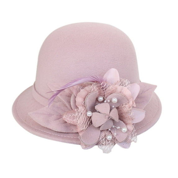 Beugl Bucket Hat, Women's Autumn and Winter Casual Floral Wide Brim Hat Fisherman's Basin Cap Small Bowler Hat Bucket Hat Beach Hat, Sun Hats for Women E One size