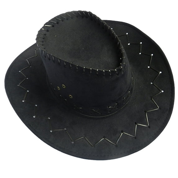Beugl Cowgirl Hat Clearance, Women Men Summer Western Cowboy Hat Shapeable Wide Brim Sun Hat Cowboy Hats for Women Cowboy Hat Men, Black Cowboy Hat Black One Size