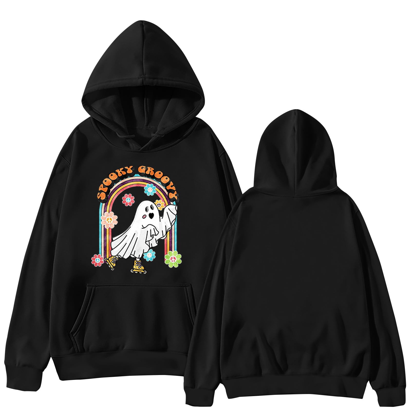 Beugl Halloween Hoodies, Women Boat Sun Lake Days Print Hoodies Boat