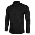 thumbnail image 1 of Beugl Mens Shirts Clearance, Men's Casual Fashion Long Sleeve Button Down Shirts Golf Shirts for Men, Polo Shirts for Men Black L, 1 of 3