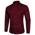 thumbnail image 1 of Beugl Mens Shirts Clearance, Men's Casual Fashion Long Sleeve Button Down Shirts Golf Shirts for Men, Polo Shirts for Men Wine XXXXL, 1 of 4
