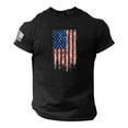 thumbnail image 1 of Beugl Mens Shirts, Summer Men's Us Flag Logo Casual Fitness 3D Printed Short Sleeve T Shirt Golf Shirts for Men, Polo Shirts for Men Black XXS, 1 of 2