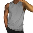thumbnail image 1 of Beugl Mens Tank Top, Men's Summer Solid Color Vest Fashion Casual Vintage Wash Sleeveless Vest Top Tank Tops Men, Mens T-Shirts Grey XL, 1 of 3
