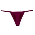 thumbnail image 1 of Beugl Mens Thong Clearance, Mens Open Back Low Waist Underpants Briefs G-String Thong Underwear Mens Underwear, Underwear for Men L Wine, 1 of 3