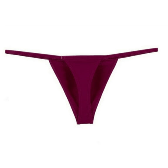 Beugl Mens Thong Clearance, Mens Open Back Low Waist Underpants Briefs G-String Thong Underwear Mens Underwear, Underwear for Men XXL Wine