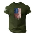 thumbnail image 1 of Beugl Patriotic Shirts for Men, Summer Men's US Flag Logo Casual Fitness 3D Printed Short Sleeve T Shirt Graphic Tees Men, Polo Shirts for Men Green XXXXXXL, 1 of 2