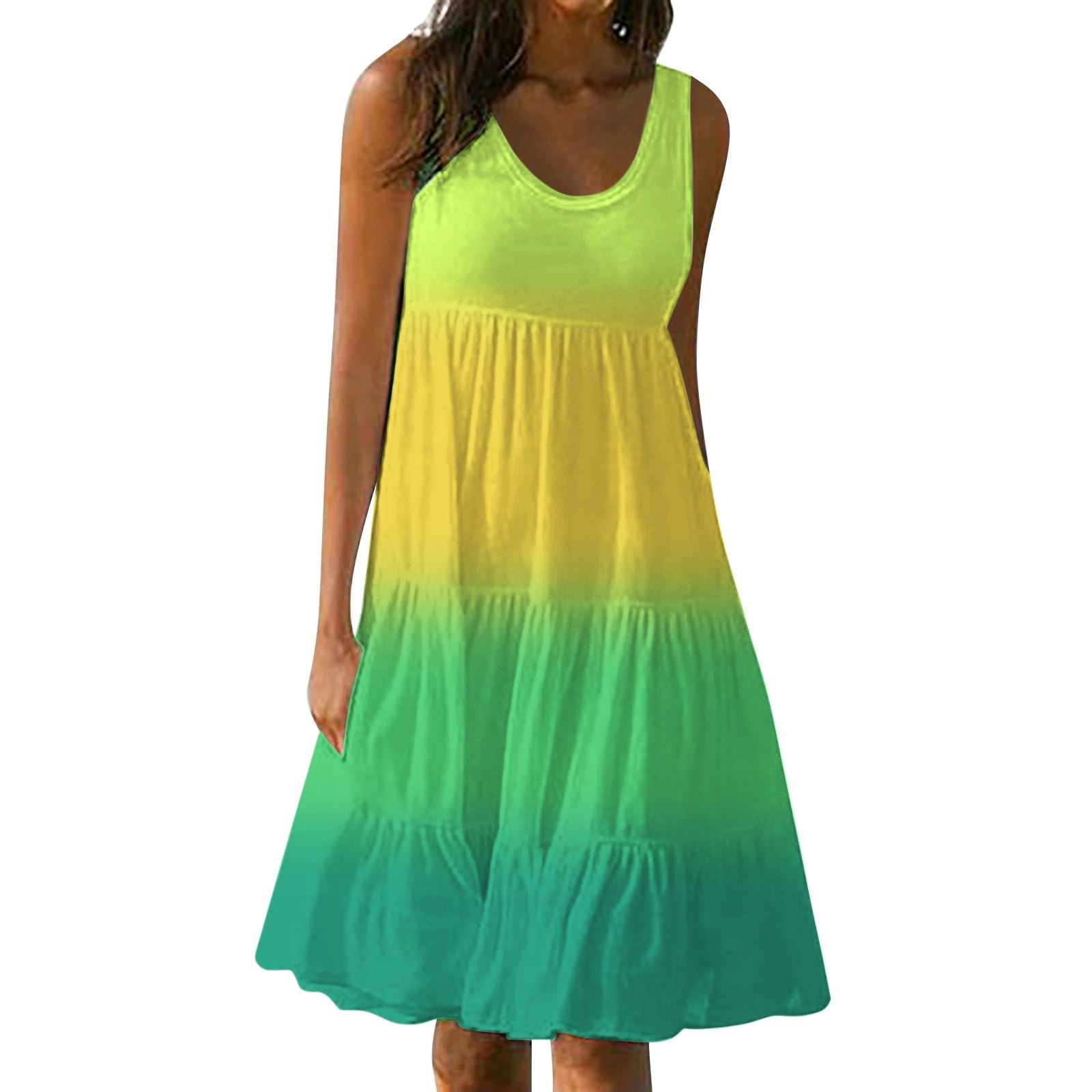 Beugl Summer Dresses for Women 2024, Plus Size Dress Contrast Note ...