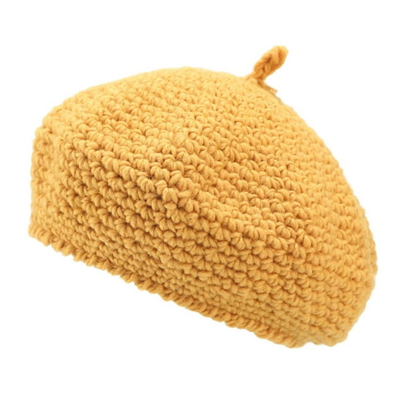 Beugl Sun Hat Clearance, Fashion Women Winter Down Headgear Solid Color Pile Cap Casual Earmuffs Hat Summer Hats Beach Hats Yellow