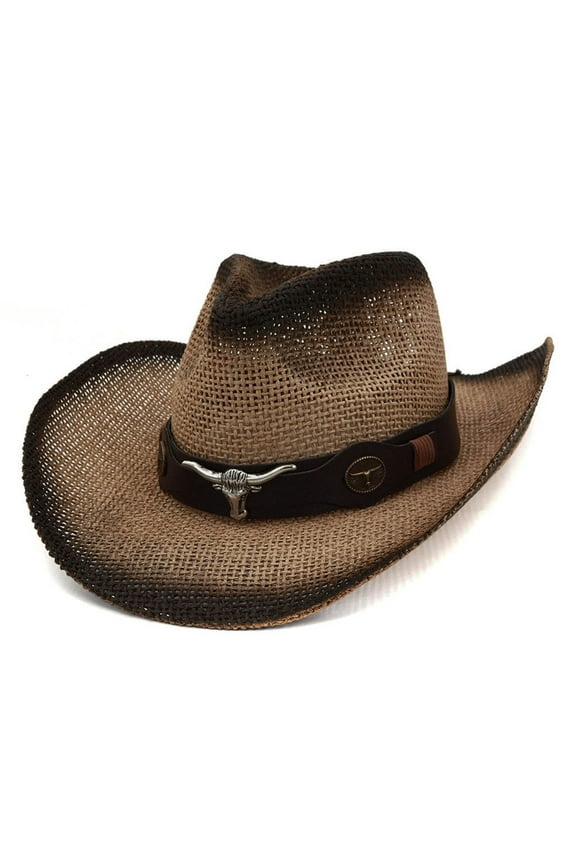 Sun Hat Clearance, Men Women Retro Western Cowboy Riding Hat Leather Belt Wide Cap Hat Summer Hats Baseball Hat Bucket Hat Beach Hats Trucker Hats Women Khaki