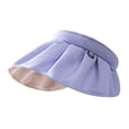 thumbnail image 1 of Beugl Sun Hat Clearance, Women's Anti Sun Hat Cycling Empty Top Face Sun Hat Folding Summer Hats Baseball Hat Bucket Hat Beach Hats Trucker Hats Women Visor Hats for Women Purple, 1 of 2