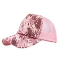 thumbnail image 1 of Beugl Visor Hats Clearance, Mens and Womens Outdoor Sequins Trend Fashion Casual Caps Travel Holiday Sports Baseball Caps Summer Hats Baseball Hat Bucket Hat Beach Hats Trucker Hats Women Pink, 1 of 4