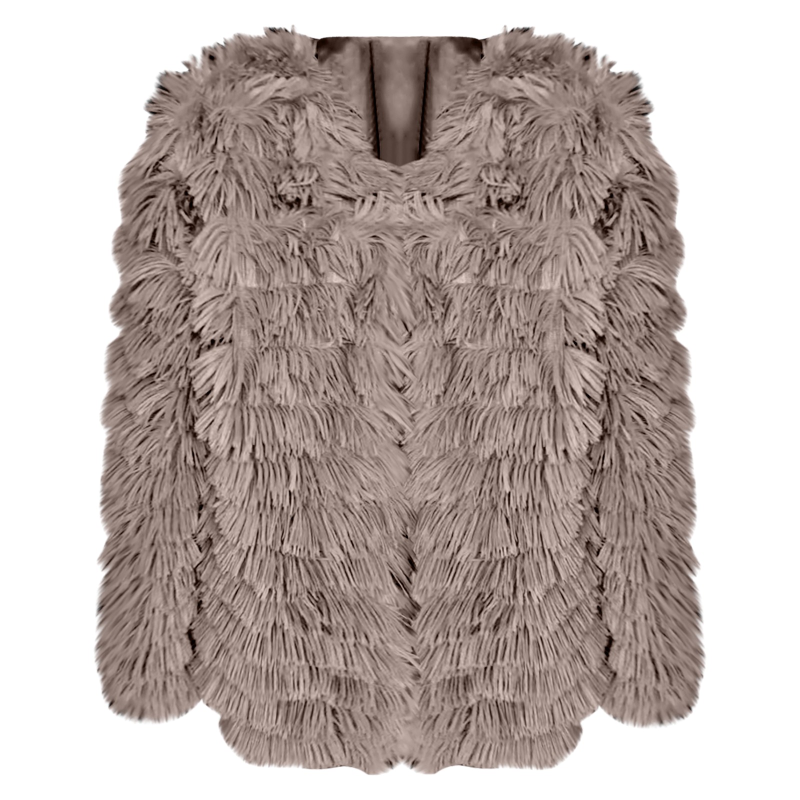 Beugl Winter Coats for Women, Women's Solid Plush Coat Temperament Long