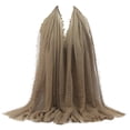 thumbnail image 1 of Beugl Women Scarf Clearance, Premium Viscose Maxi Crinkle Cloud Hijab Scarf Shawl Soft Islam Muslim Kh19# Hair Scarf for Women Khaki One Size, 1 of 2