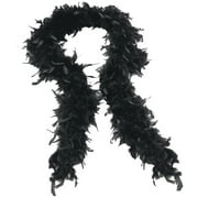 Beugl Women Scarf Clearance, Quality White Feather Boa Flapper Hen Night Burlesque Dance Party Show Costume Hair Scarf for Women Black One Size