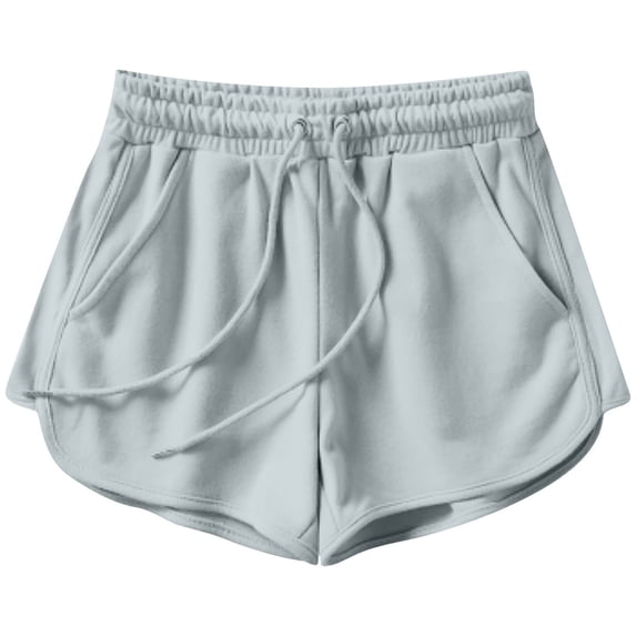 Beugl Womens Shorts Clearance, Cozy Sweat Shorts Women High Waisted Comfy Casual Cotton Shorts with Pockets Workout Shorts Women Biker Shorts Women Grey XL