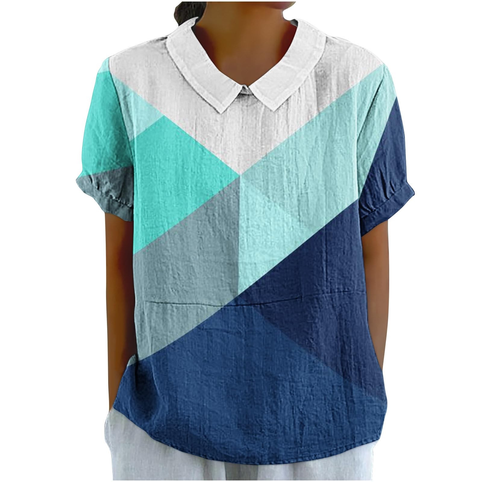 Beugl Womens Summer Tops Clearance, Women's Summer Doll Collar Top