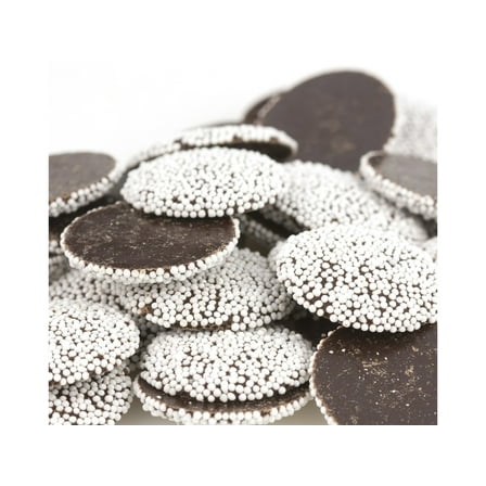 Beulah's Nonpareils Dark Chocolate Candy 1 Pound Package, 120 Pieces, Semi Sweet, Bulk Nonpareils